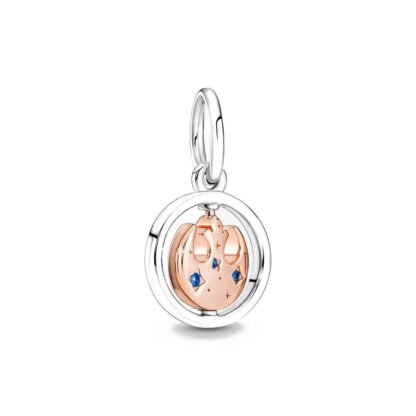 Mystic Rose Gold Cosmic Blue Stars Charm