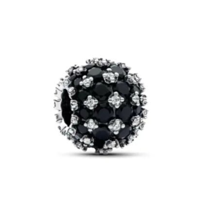 Ornate Black Gem Virus Charm