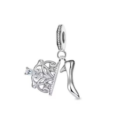 Silver Tiara Princess Heel Charm