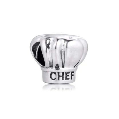 Silver Professional Chef Hat Charm