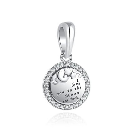 Love to the Moon and back Message Charm