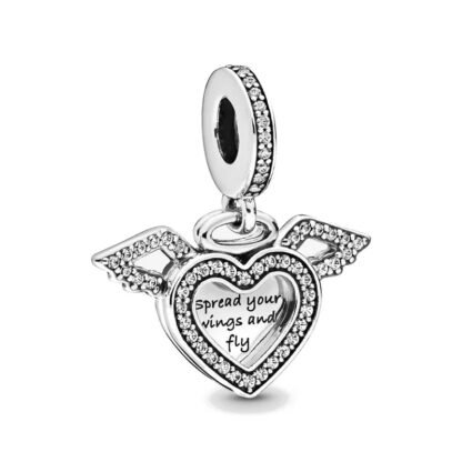 Heart Spreading Wings Charm