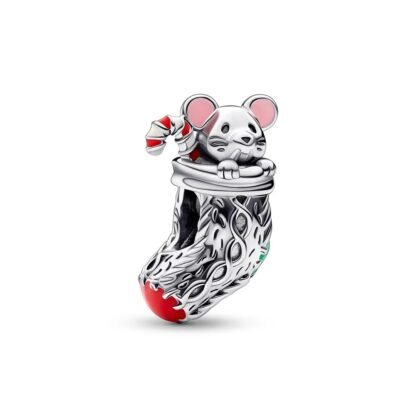 Mouse Christmas Sock Charm