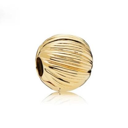 Gold Sphere Streaks Charm