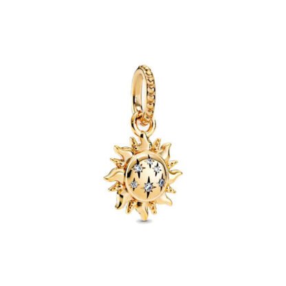 Golden Astrological Sun Charm