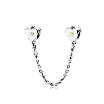 Small Crowned Yellow Hearts Charm