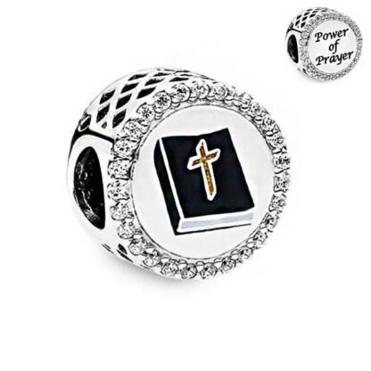 Spiritual Power of Prayer Cross Black Bible Charm