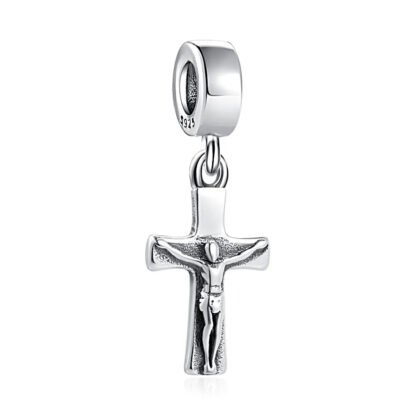 Religious Silver Cross Crucifixion Charm