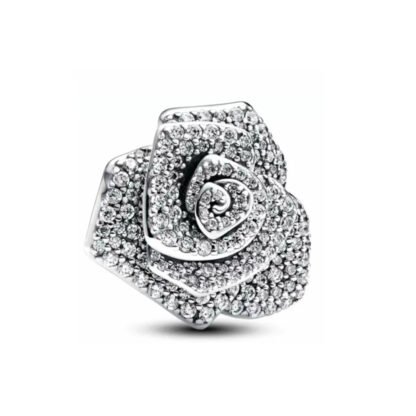 Sparkly Luxury Rose Charm