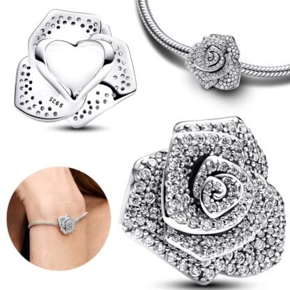 Sparkly Luxury Rose Charm - Image 2