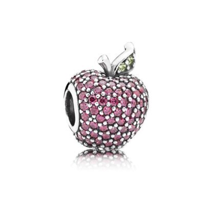 Sparkly Pink Apple Charm