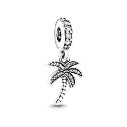 Simple White Palm Tree Charm