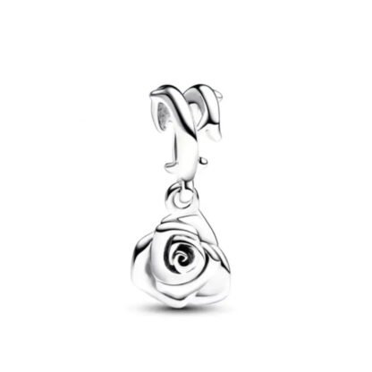 White Rose Vine Charm