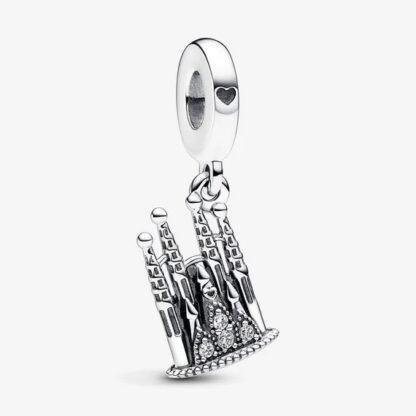 Silver Castle Structure Charm