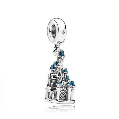 Magical Castle Blue Teal Roof Charm