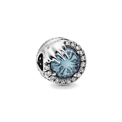 Melting Silver Blue Gem Charm