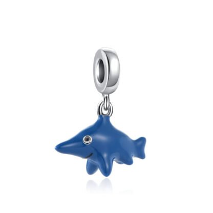 Strange Deep Dark Blue Creature Fish Charm