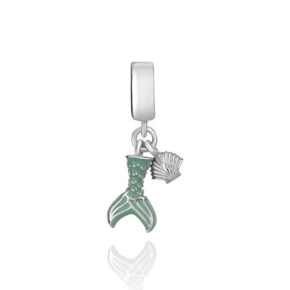 Sea Green Fish Tail Seashell Charm