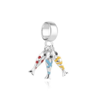 Tri-color Primary Color Three Small Fish Charm