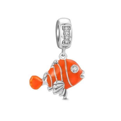 Bright Orange Fish Charm