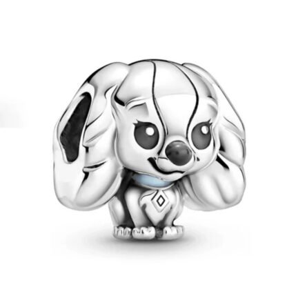 Silver Dog Lady and the Tramp Disney Charm