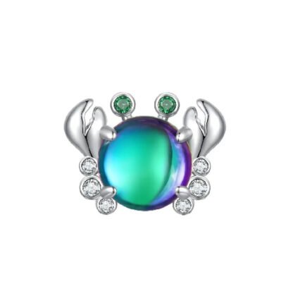 Gradient Blue Green Crab Charm