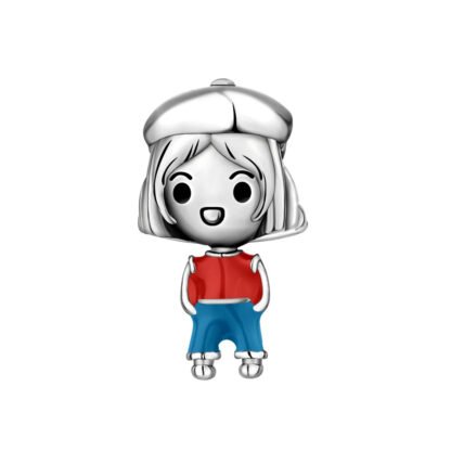 Young Stylish Girl Beret Charm