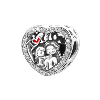 Silver Heart Girl Love Charm