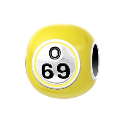 69 Yellow Pool Ball Charm