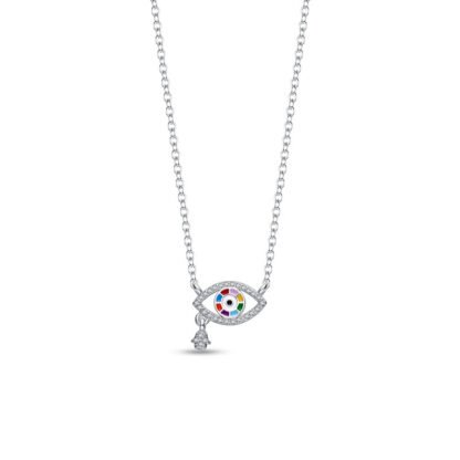 Eye Luck Silver Necklace