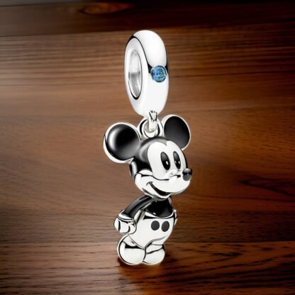 Silver Blue Gem Mickey Mouse Disney Charm - Image 2