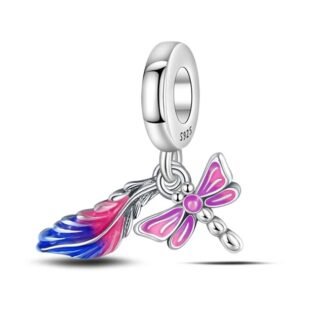 Dragonfly Feather Charm