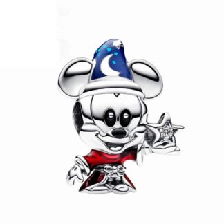 Silver Magician Fantasia Mickey Mouse Disney Charm
