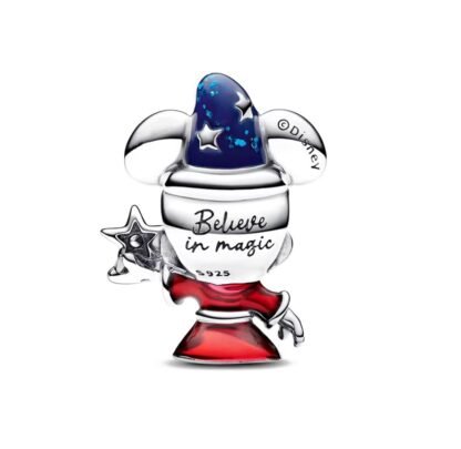 Silver Magician Fantasia Mickey Mouse Disney Charm - Image 2