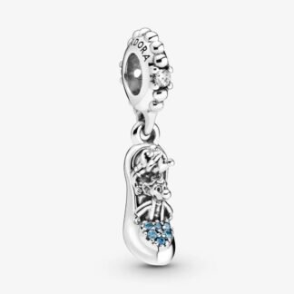 Silver Mouse on Cinderella Shoe Disney Charm