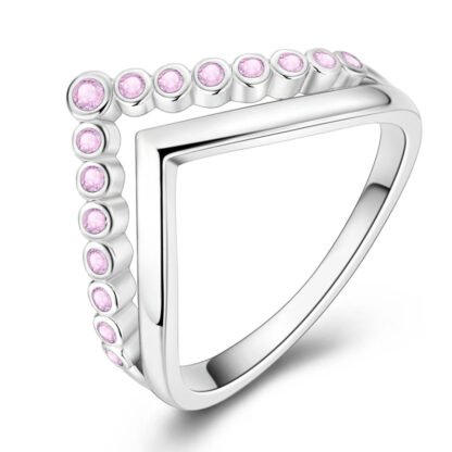 Crystal Crown Silver Ring