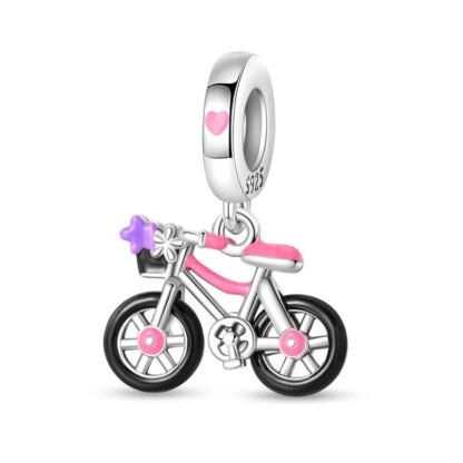 Pink Bicycle Charm