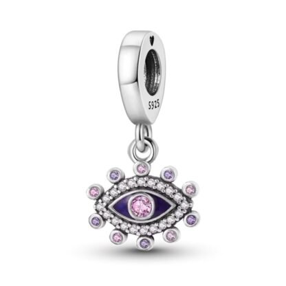 Pink and Purple Gems Eye Charm