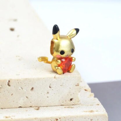 Pokemon Pikachu Red Heart Gem Charm - Image 3