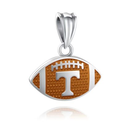 Sport Brown American Football Letter "T" Charm