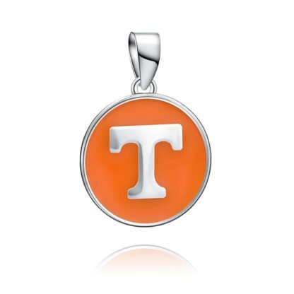 Orange Medal Letter "T" Charm