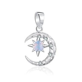 Astrology Moon and Star Gem Charm