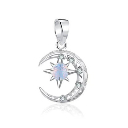 Astrology Moon and Star Gem Charm