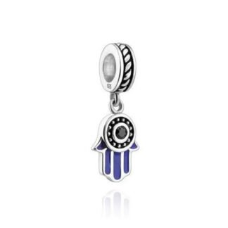 Dark Blue Hamsa Hand Charm