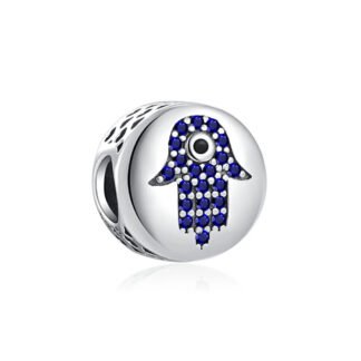 Simple Dark Blue Hamsa Hand Charm