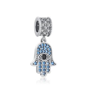 Light Blue Hamsa Hand Charm