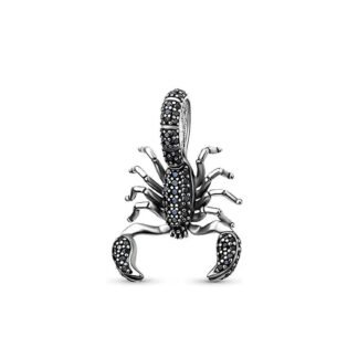 Silver Sparkly Dark Scorpion Charm