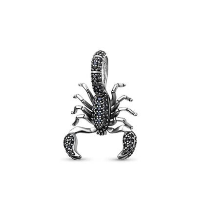 Silver Sparkly Dark Scorpion Charm