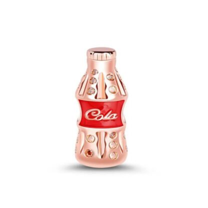 Gold Rose Cola Soft Drink Bottle Charm