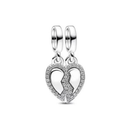 Cracking Broken Heart Charm